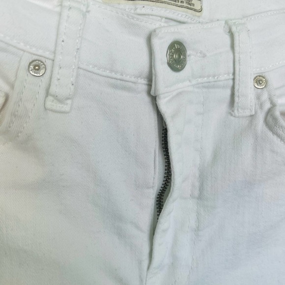 Free People Busted Knee Skinny Fit Jeans White Distressed #OB636273R Size 27 - Picture 8 of 13